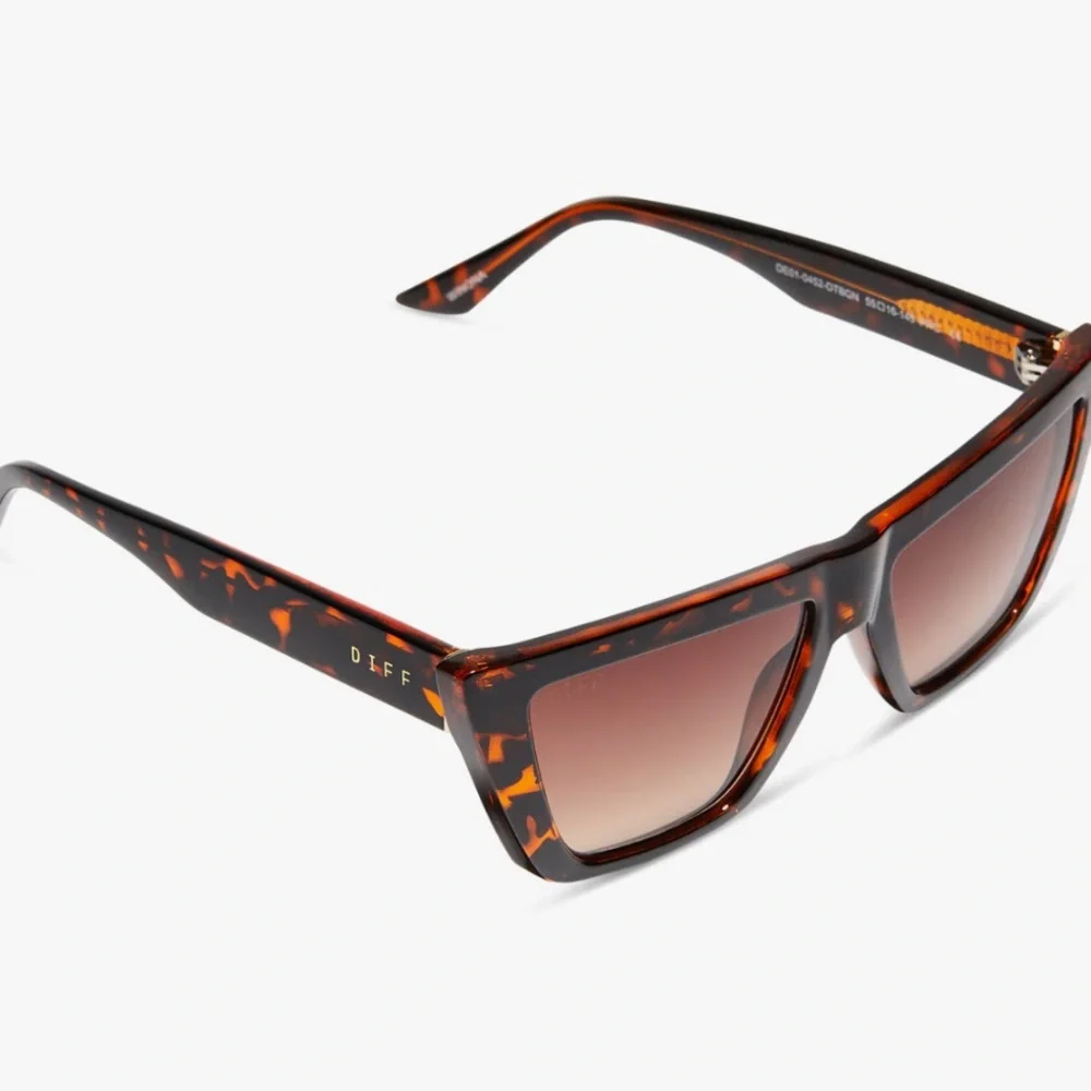 Diff eyewear Winona square sunglasses tortoise beige brown new Nordstrom - Picture 1 of 7